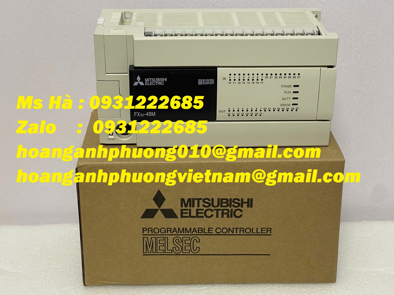 PLC điều khiển dòng mitsubishi FX3U-48MR/ES-A hàng mới